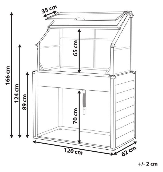 Balkonový skleník NOVOLI Krémově bílá 62 cm