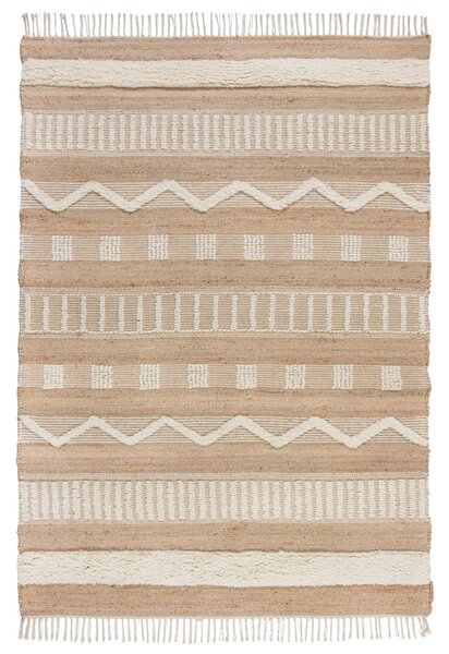 RUČNĚ TKANÝ KOBEREC, 170/120 cm krémová, přírodní barvy Flair Rugs - Online Only koberce & rohožky, Online Only