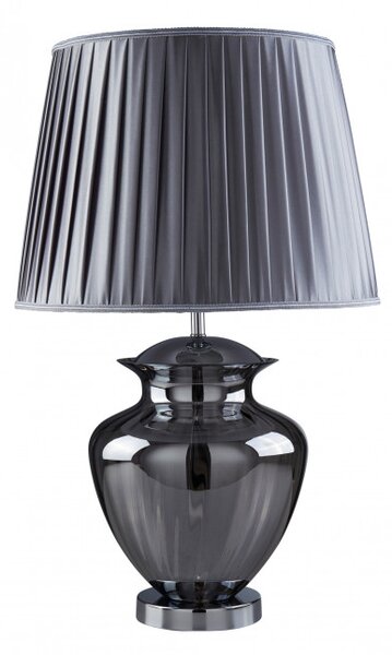Searchlight EU8531SM Stylová stolní lampa ELINA ŠEDÁ, kouřové sklo