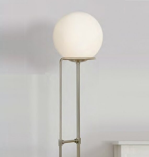 Searchlight EU8093AB Stylová stojací lampa SPHERE patina, opálové sklo
