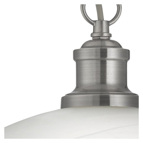 Searchlight 1591SS Závěsné svítidlo BISTRO SATIN, alabastrové sklo