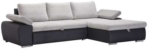 ROHOVÁ SEDAČKA, textil, světle šedá, tmavě šedá Xora - Sedací soupravy
