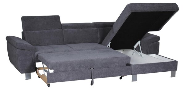 ROHOVÁ SEDAČKA, textil, šedá Xora - Sedací soupravy