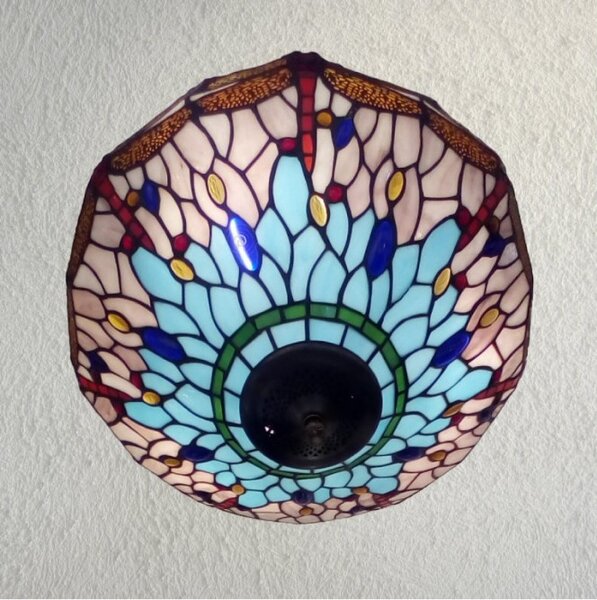 Searchlight 1289-16 Stropní svítidlo DRAGONFLY vitrážové sklo TIFFANY