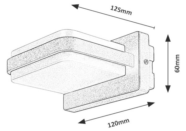77061 Gendt venkovní nástěnné svítidlo 1x12 W černá