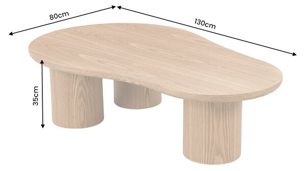 Konferenční stolek ORGANIKO II 130 CM dubová dýha Nábytek | Obývací pokoj | Konferenční stolky | Kulaté