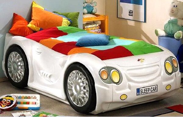 Dětská postel SLEEPCAR bílá 180x90cm