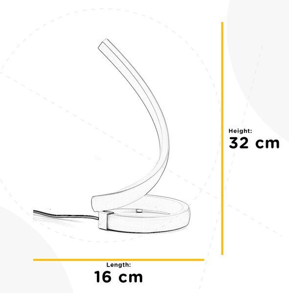 STOLNÍ LED LAMPA, 16/16/32 cm - Online Only svítidla, Online Only