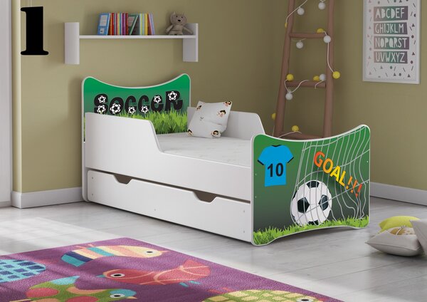 Dětská postel Fotbal - 1 (rošt + matrace)