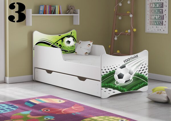 Dětská postel Fotbal - 3 (rošt + matrace)
