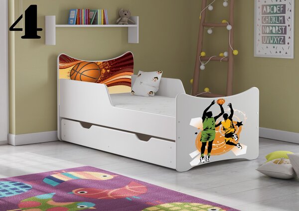 Dětská postel Basketbal - 4 (rošt + matrace)