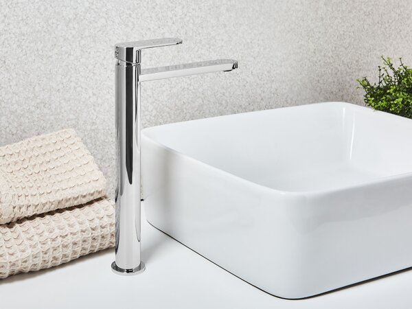 Vysoká koupelnová baterie COLHUE Mosaz Stříbrná