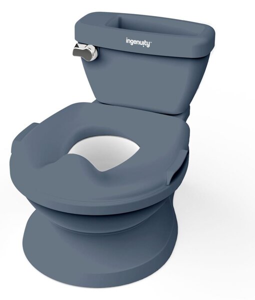 Ingenuity - Dětská toaleta se zvukem MY SIZE modrá 2xAAA