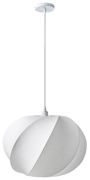 Závěsná lampa MAQUINE Umělé hedvábí Bílá