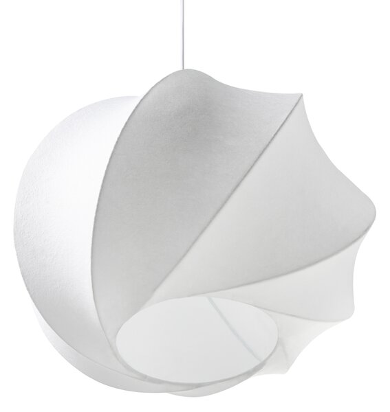 Závěsná lampa MAQUINE Umělé hedvábí Bílá