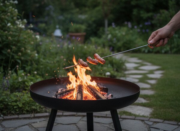 Zahradní ohniště STEEL černé BBQ6445