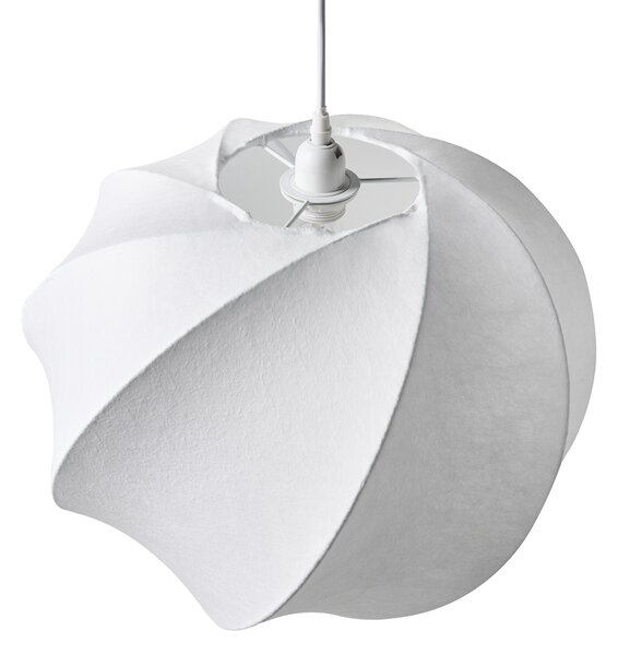 Závěsná lampa MAQUINE Umělé hedvábí Bílá
