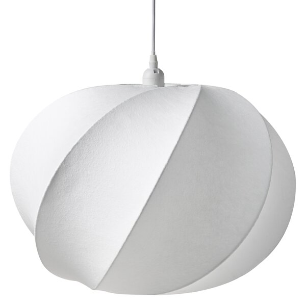 Závěsná lampa MAQUINE Umělé hedvábí Bílá
