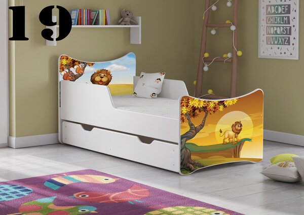 Dětská postel Džungle - 19 (rošt + matrace ZDARMA)