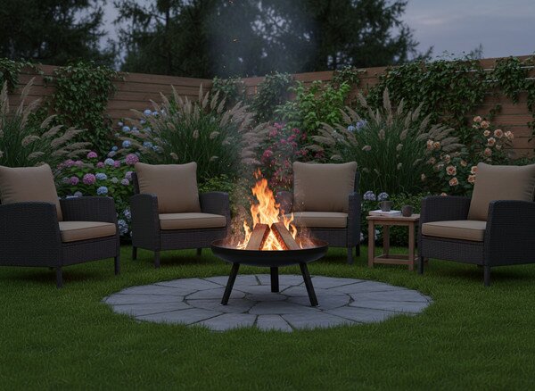 Zahradní ohniště STEEL černé BBQ6445