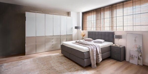 POSTEL BOXSPRING, 180/200 cm, šedá Beldomo - Sleep - Manželské postele