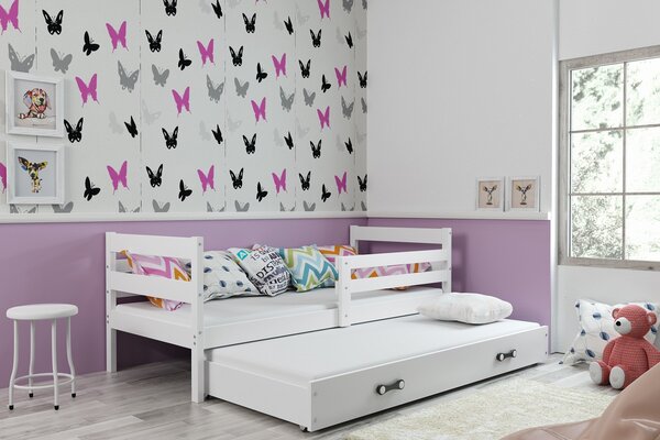 BMS Group Dětská postel s výsuvnou přistýlkou ERYK bílá Velikost postele: 200x90 cm, Barva šuplíku: Bílá