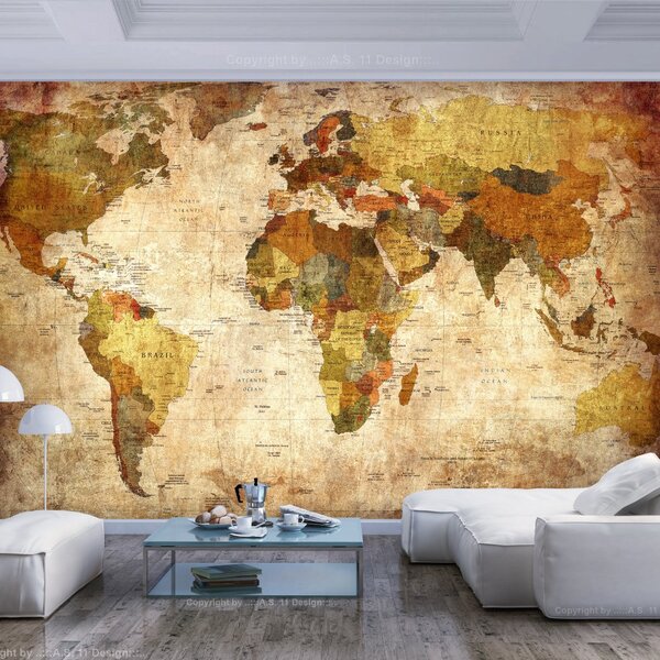Fototapeta - Stará mapa světa II 250x175 + zdarma lepidlo