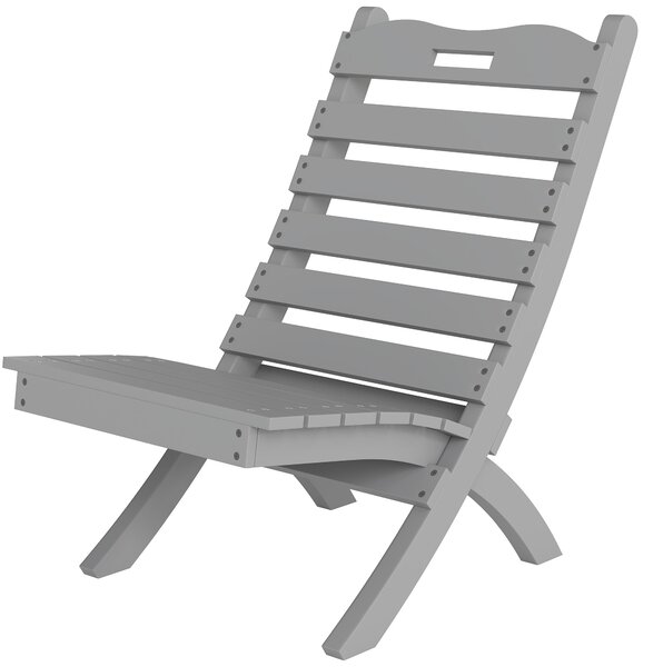 Dřevěná zahradní židle Outsunny s kloubovým designem a nakloněným opěradlem, nosnost 120 kg pro balkon, terasu, 78x48x76 cm, šedá | Aosom