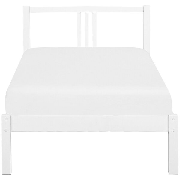 Postel Borovicové dřevo VANNES 90 x 200 cm Bílá