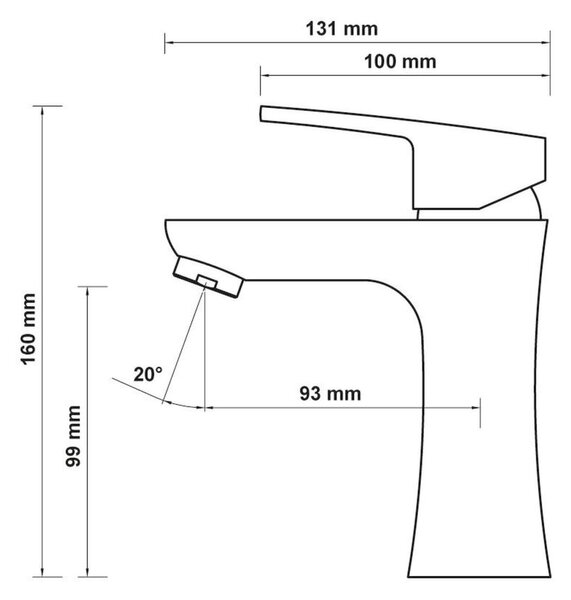 Hagser Della umyvadlová baterie stojící černá HGR11000032