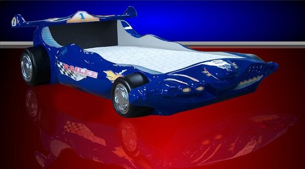 Dětská postel Formule 1 - modrá 200x90cm