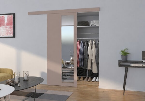 Interiérové posuvné dveře se zrcadlem 86 cm FADORA - kašmír
