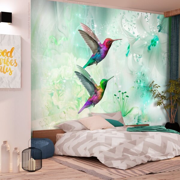 Fototapeta - Barevní kolibříci (zelení) 250x175 + zdarma lepidlo