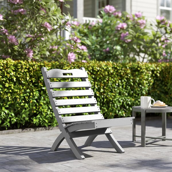 Dřevěná zahradní židle Outsunny s kloubovým designem a nakloněným opěradlem, nosnost 120 kg pro balkon, terasu, 78x48x76 cm, šedá | Aosom