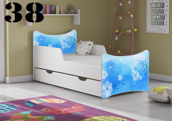 Plastiko Dětská postel se šuplíky Květiny - 38 - 180x90
