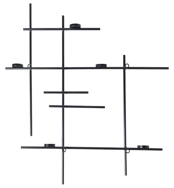 Nástěnný svícen PORTO 74 cm Černá