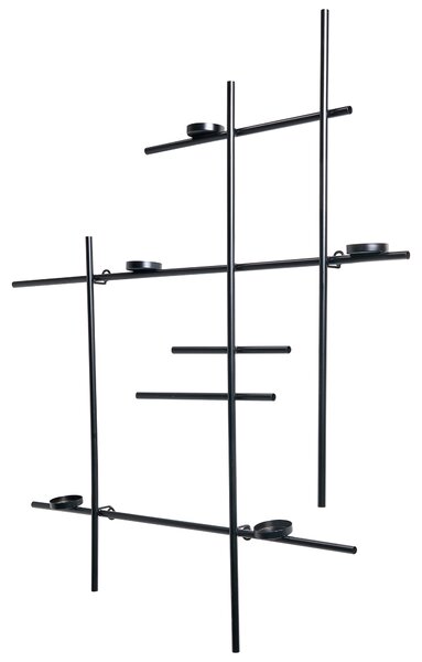 Nástěnný svícen PORTO 74 cm Černá