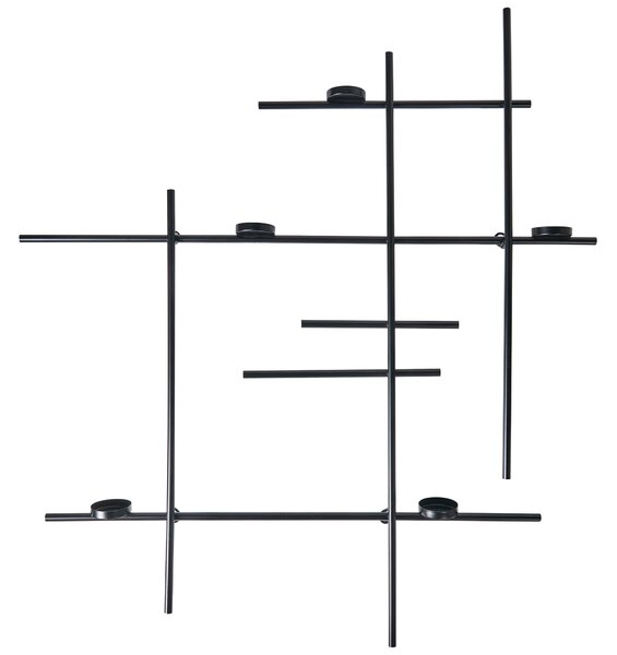 Nástěnný svícen PORTO 74 cm Černá