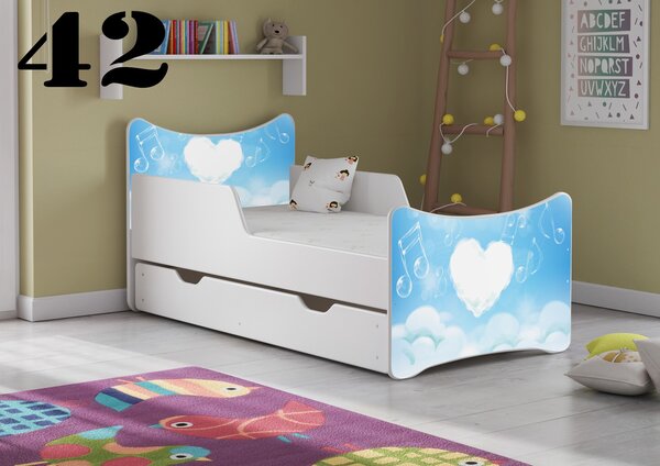 Dětská postel Srdíčko modré - 42
