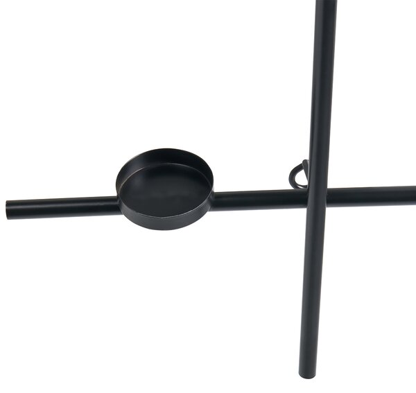 Nástěnný svícen PORTO 74 cm Černá
