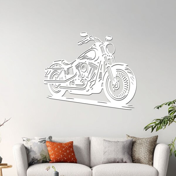 Dřevěný obraz motorky Harley Davidson | Rozměry (cm): 60x50 | Zvolte barvu dekoru: Třešeň