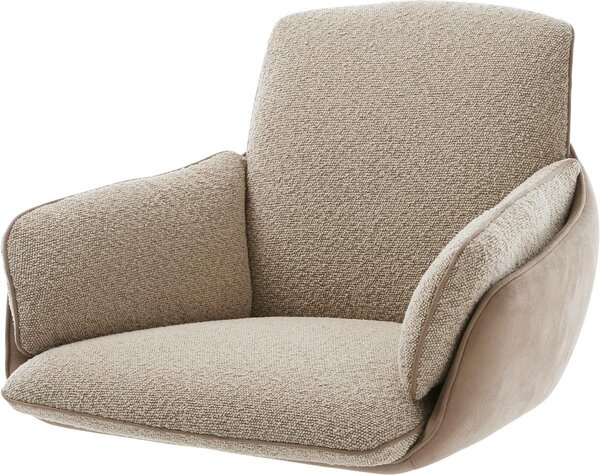 DELIFE Sedák Luan-Flex s područkami kombinace materiálů tmavě béžová