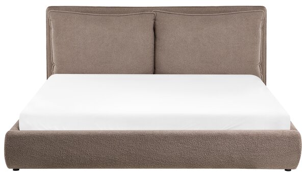 Postel Buklé BAJONNA 180 x 200 cm Hnědá