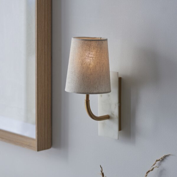 Endon 114202 - Nástěnná lampa 1xE14/7W/230V béžová/zlatá