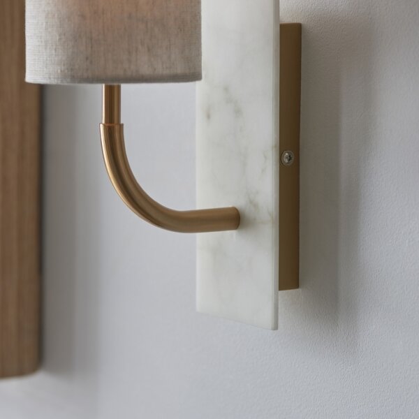 Endon 114203 - Nástěnná lampa 1xE14/7W/230V béžová/zlatá