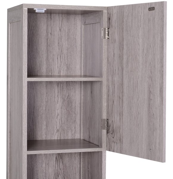 Skřínka kleankin – Vysoká pomocná skříň do koupelny s velkým úložným prostorem 30x32x172,5 cm | Aosom