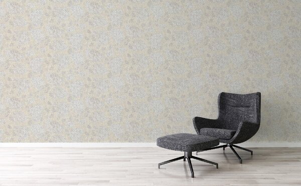 A.S. Création | Vliesová tapeta na zeď Attractive 2 39025-2 | 0,53 x 10,05 m | bílá, béžová, krémová, metalická