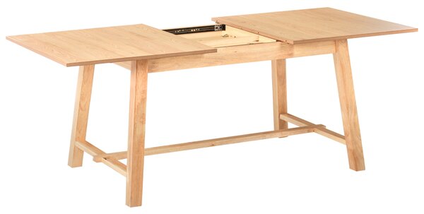 Rozkládací jídelní stůl BARNES Světlý jasan 160/200 cm 90 cm
