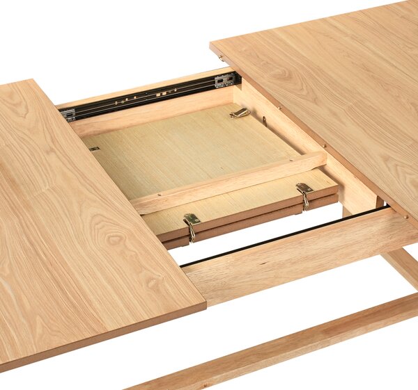 Rozkládací jídelní stůl BARNES Světlý jasan 160/200 cm 90 cm