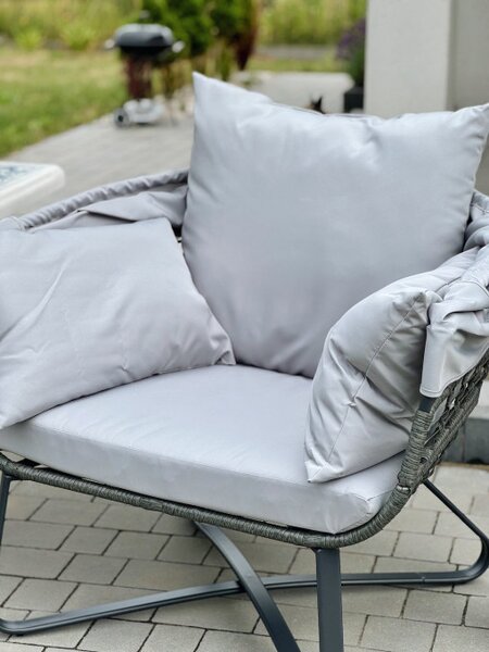 Zahradní křeslo RELAX šedé